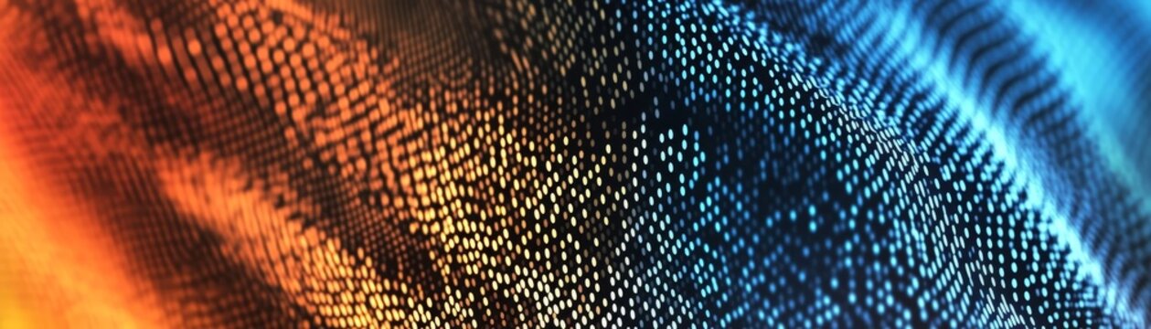 Vibrant digital art displayed on computer screen with mesmerizing abstract colorful pattern.