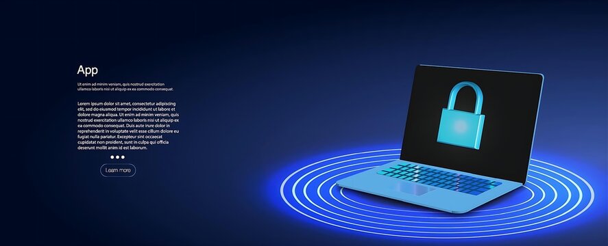 Isometric protection of information, general data protection regulation concept. 