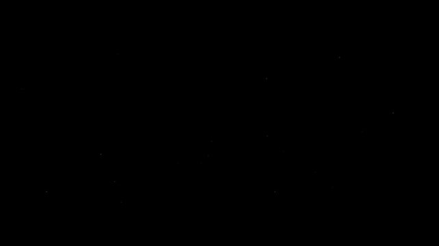 Golden particles moving in slow motion on black background 4k footage, Gold litters footage, particles moving , gold glitters footage, particles explosion. Animation video transparent background
