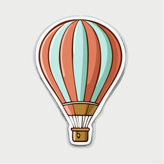 Naklejka premium Retro Hot Air Balloon Illustration