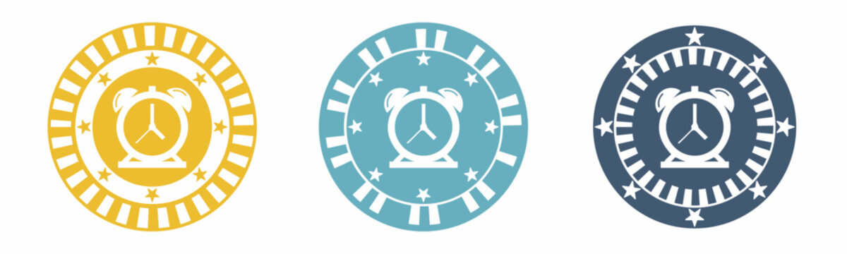 Clock icon. Clock illustration label design. Design for business. Vector illustration.