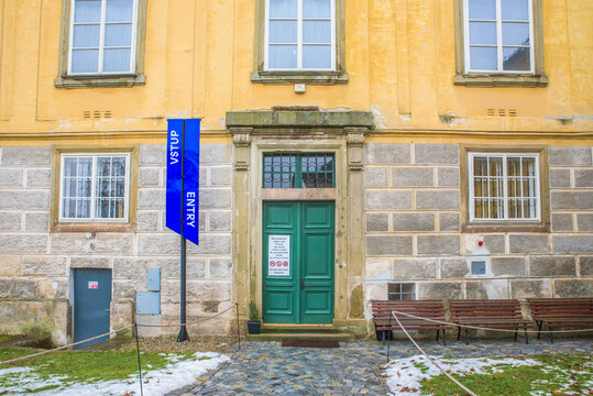 Moravsky Krumlov Castle, the exhibition venue of Mucha's Slav Epic. Czech