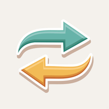 Two Arrows Pointing in Opposite Directions
