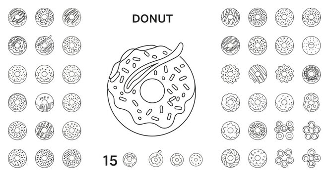 Donut with sprinkles and icing.