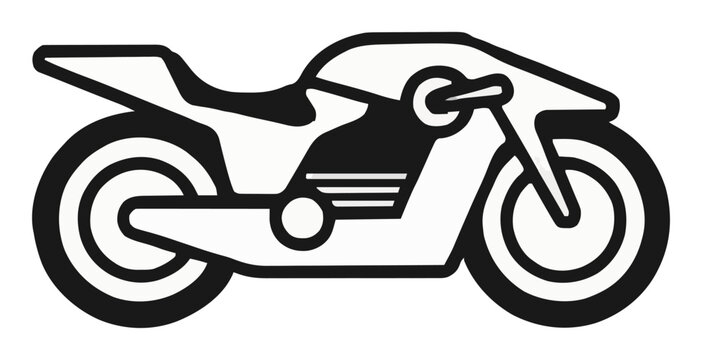 Tron lightcycle motorcycle flat vector illustration. Generative AI