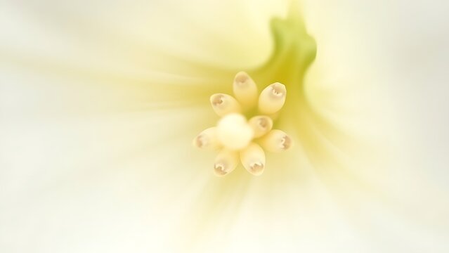 ovules. Macro view inside a white lily's ovary showing tiny ovules. gardening catalogs, home-decor guides, designed for home decor and floral branding and gardening and botanical catalogs.