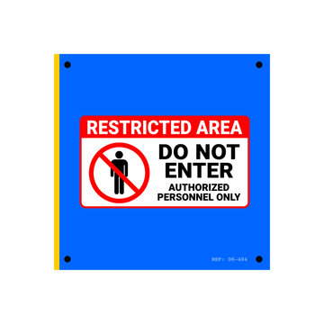 Bold restricted-area sign vector featuring &ldquo;Do Not Enter&rdquo; and &ldquo;Authorized Personnel Only&rdquo; messages with a prohibition symbol. Ideal for safety signage, workplaces, construction sites, and hazard zones