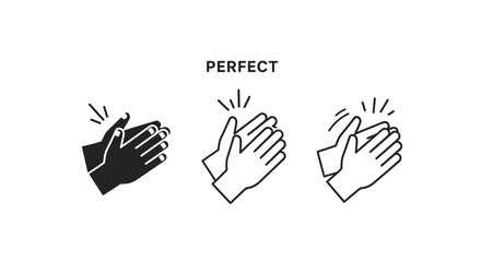 Fototapeta premium Hands clapping in approval gesture.
