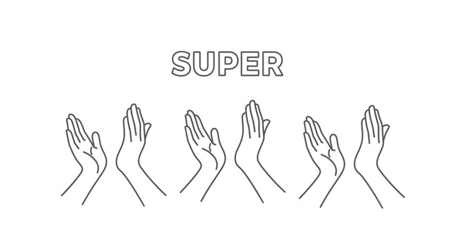 Hands together in prayer motion.