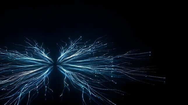 Electric discharge in dark background