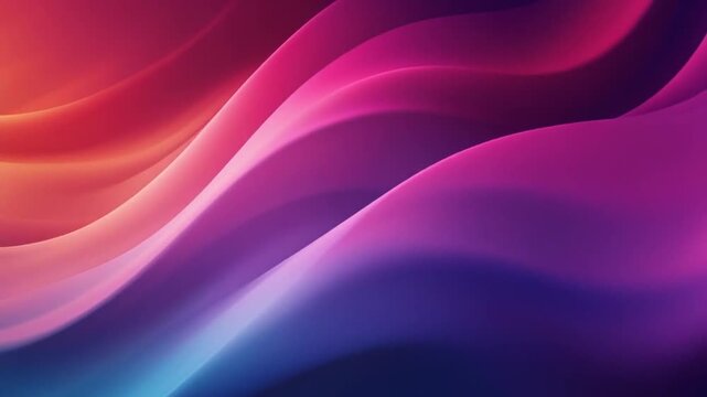 Abstract Wavy Gradient Background - Pink, Blue, Red Flowing Waves