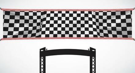 Checkered Flag Finish Line Archway. © Firman