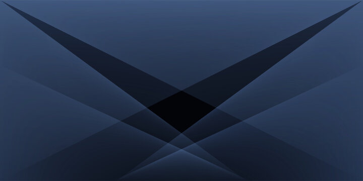 Modern black dark blue white abstract background. Minimal. Color gradient. Web banner. Geometric shape. 3d effect. Lines stripes triangles. Design. Futuristic. Metal metallic effect. Luxury. Premium.