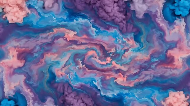Ethereal cloud swirls in soft pastel blues and pinks clouds abstract