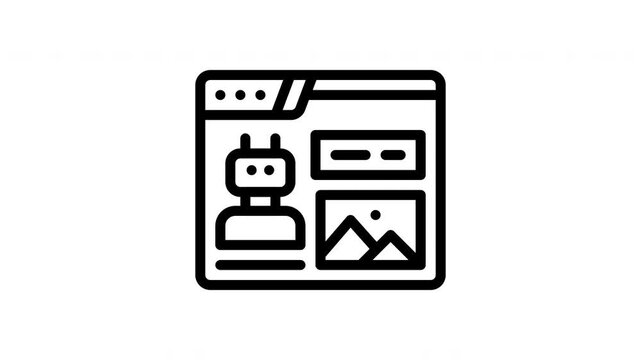 chatbot minimalist stroke animation