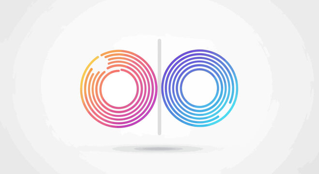 Abstract Infinity Symbol Logo Design with Gradient Colors