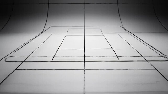 Abstract Minimalist Grid Lines Perspective Background