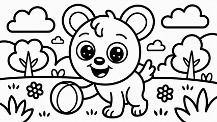 Cute cartoon monkey with glasses © adobe stock 