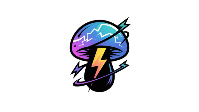Electric brain with lightning bolt