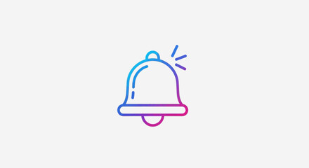 Fototapeta premium Notification Bell Icon, Alert Symbol, Ringing Sound, Digital Alert, Communication Concept