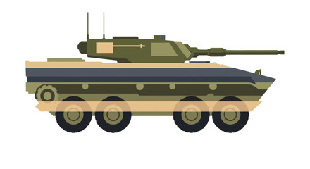 Fototapeta premium Modern Armored Personnel Carrier Vehicle Illustration - Military Transport