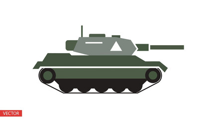 Modern Military Tank Vehicle Icon - Vector Graphic © aqwel