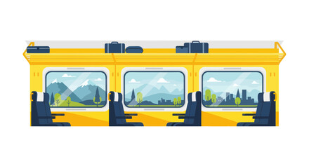People riding on a train. © roina