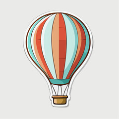 Fototapeta premium Colorful Hot Air Balloon Illustration