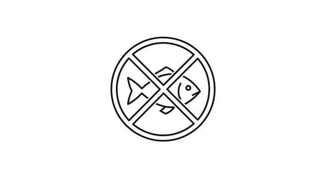No Fishing Sign Symbol.