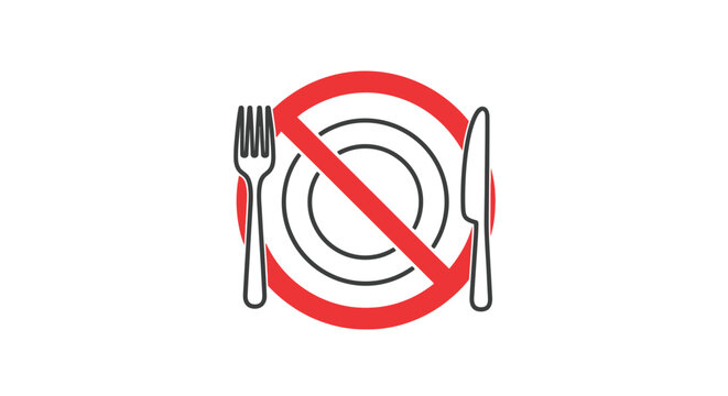 No Eating Sign Symbol.