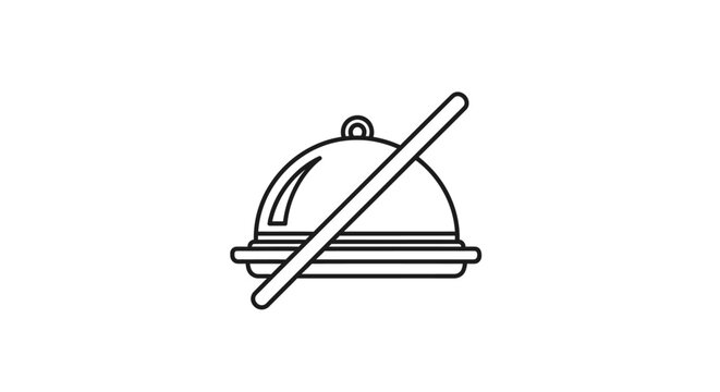 No Food Icon Line Art.