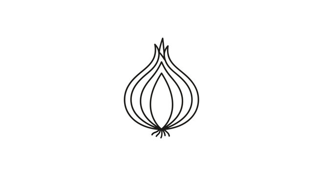Onion Bulb Vegetable Illustration.