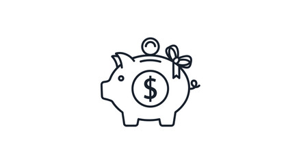Piggy Bank with Dollar Sign. © Oktavia
