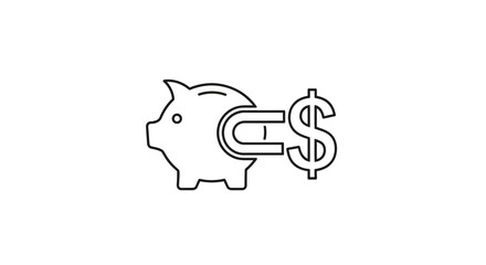 Piggy Bank with Dollar Sign. © Oktavia