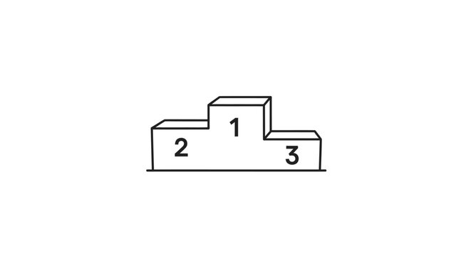 Podium with numbered steps.