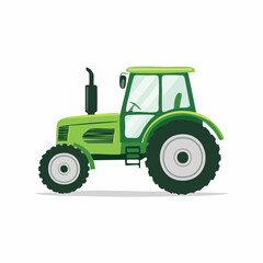 Obraz premium Green Tractor Illustration
