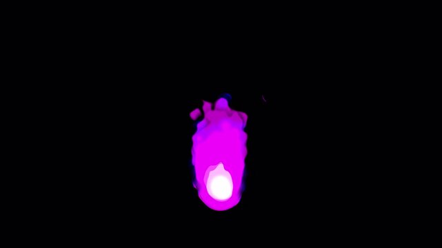 Dark **Purple Evil Fireball** Manga Style Boss Attack Overlay Alpha Channel 4K