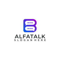 Talk and letter b logo © Nuswantara
