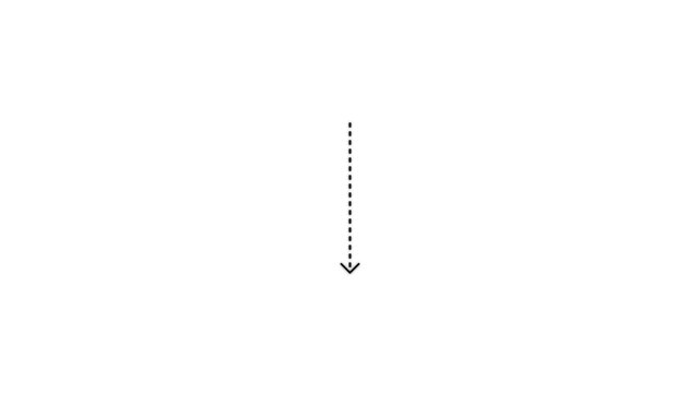 down arrow direction icon with dotted line animation on a white background. dot arrows icon sign animated with alpha channel. black straight arrows animation.
