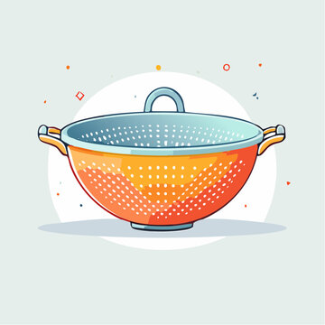 Colorful Colander Illustration
