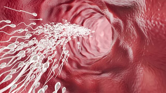 Sperm penetration into egg highlighting miracle of life, genetics transmission, human reproduction success, and medical advancements in fertility and embryo development. 3D Rendering
