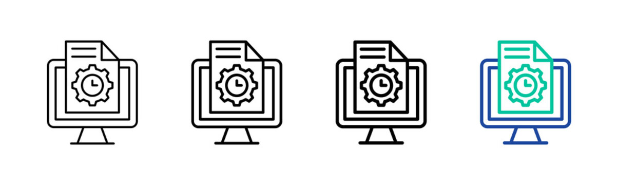 Latency Icon Collection Different Style Outline