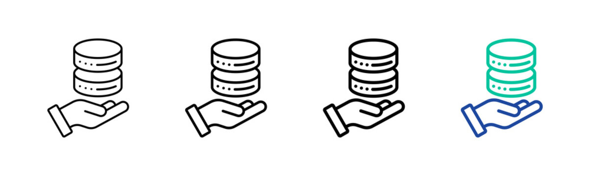 Data Usage Icon Collection Different Style Outline