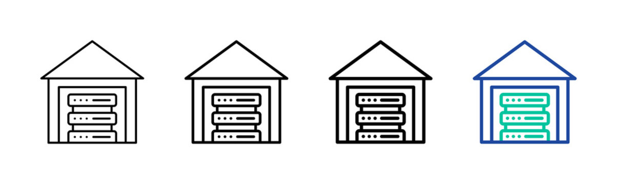 Storage Space Icon Collection Different Style Outline
