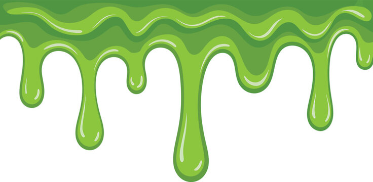 Green toxic slime dripping down abstract liquid pattern background for horror or science fiction concepts vector design. Vector Illustration
