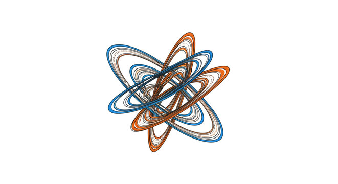 colorful abstract atomic orbital illustration
