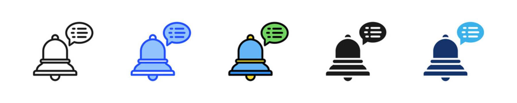 Feedback Notification Icon Collection With Multiple Styles