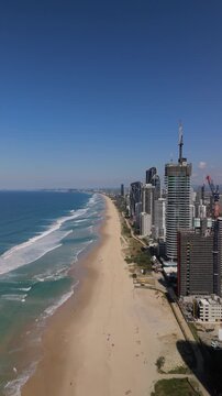 Vertical Aerial of Surfers Paradise Beach Sheraton Mirage