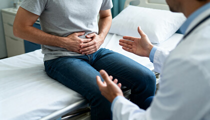 Obraz premium Stomach Ache concept, Medical Images