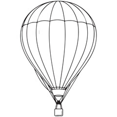 Hot air balloon line art illustration. Ideal for coloring books, educational materials, and creative design projects representing flight and adventure © mbg